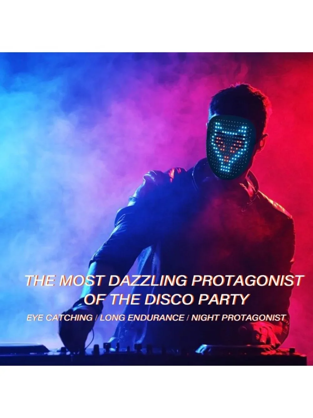LED Light-Up Face Mask for Kids & Adults | Cool Halloween & Cosplay Gift, USB-C